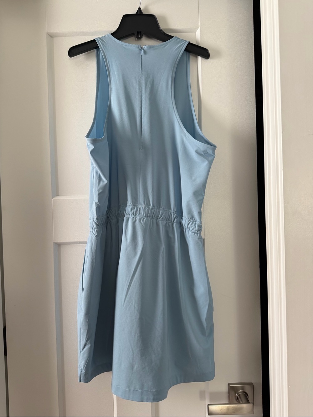 North Face Light Blue Sleeveless Drawstring Waist Dress - Picture 3 of 6